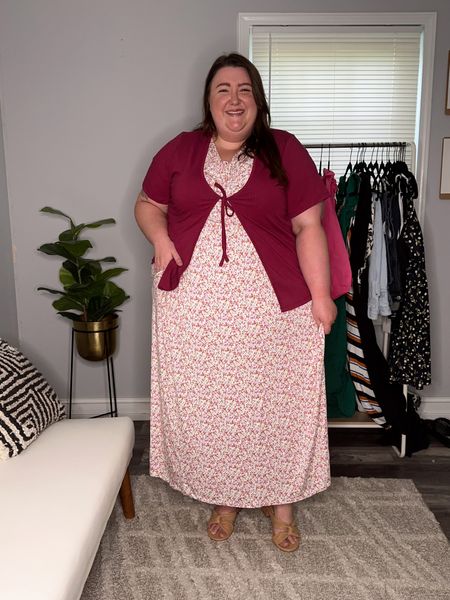 Plus Size Teacher Outfit! Caroline is wearing a floral dress in a size 26/28, a tie-front over shirt in a size 26/28, and a pair of low heels all from Lane Bryant! 

#LTKcurves #LTKSeasonal #LTKBacktoSchool