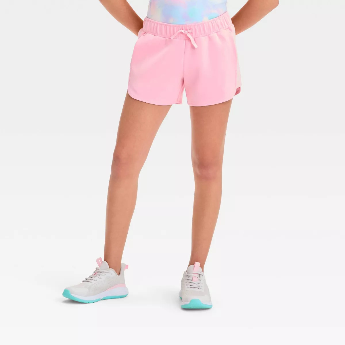 Girls' Airy Sleek Shorts - All In Motion™ Light Pink S | Target