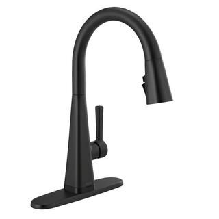 Delta Lenta Touch Single-Handle Pull-Down Sprayer Kitchen Faucet with ShieldSpray Technology in M... | The Home Depot