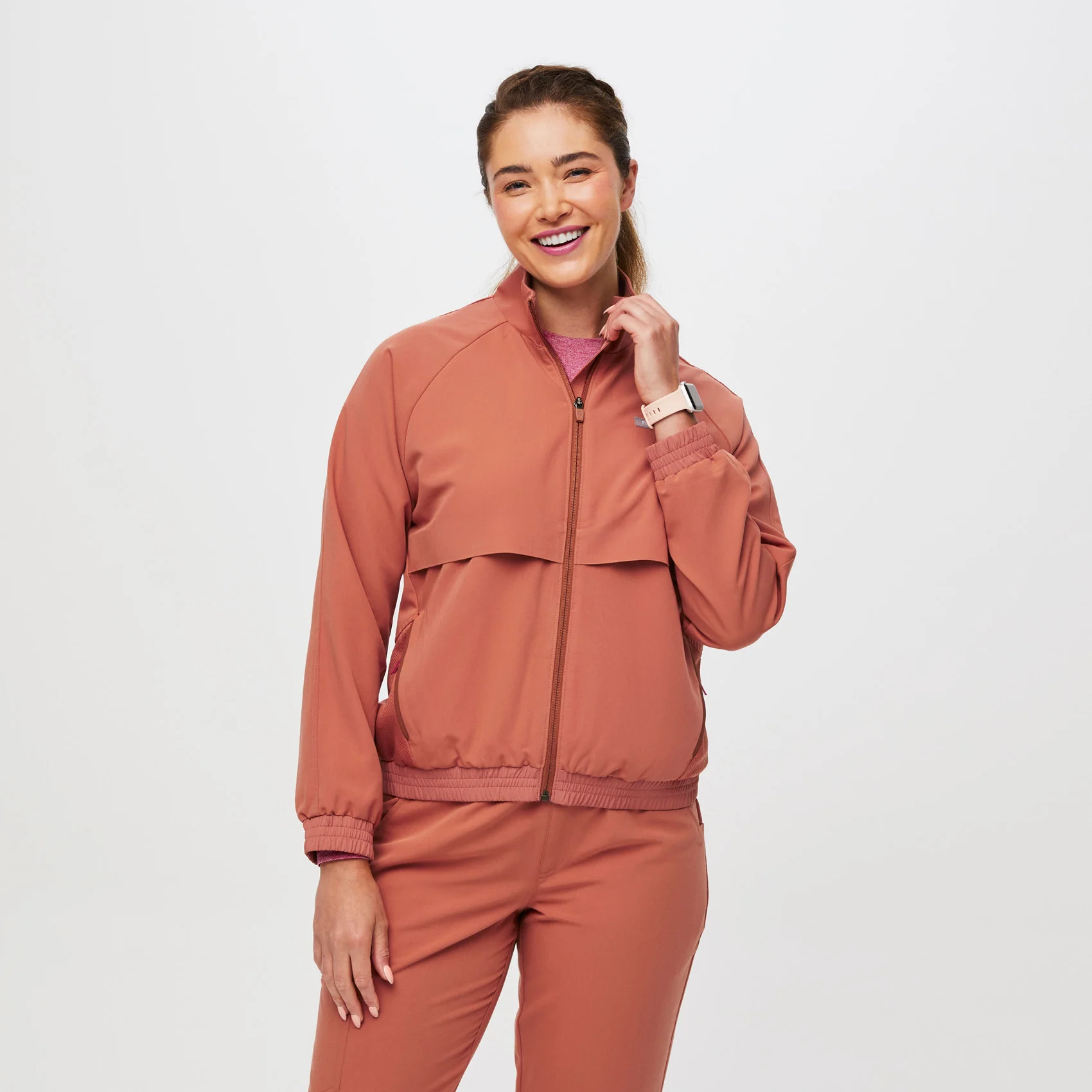 Women’s Sydney Performance Scrub Jacket  - Terracotta · FIGS | FIGS