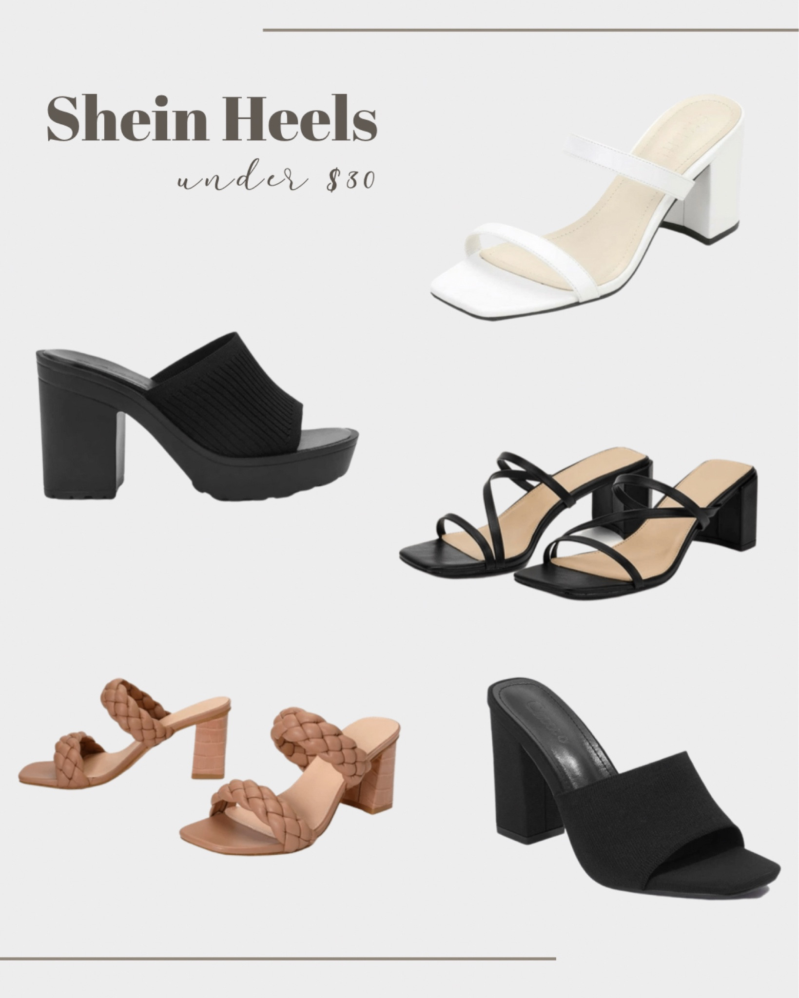 Chunky heels from shein under $30!!! All had pretty good reviews🫶🏽

#LTKshoecrush #LTKunder50 #LTKfit