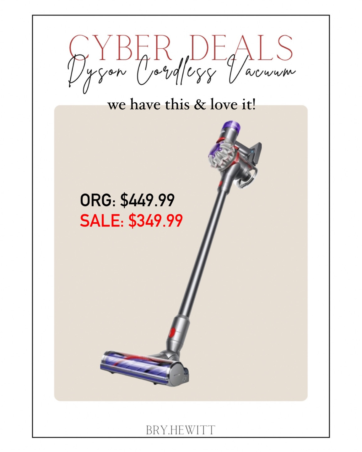 Dyson Black Friday early deals! 

Dyson animal cordless vacuum / Dyson vacuum / Dyson deals / Black Friday deals / cyber deals / cyber Monday / cyber week sales 

#LTKsalealert #LTKCyberweek #LTKGiftGuide