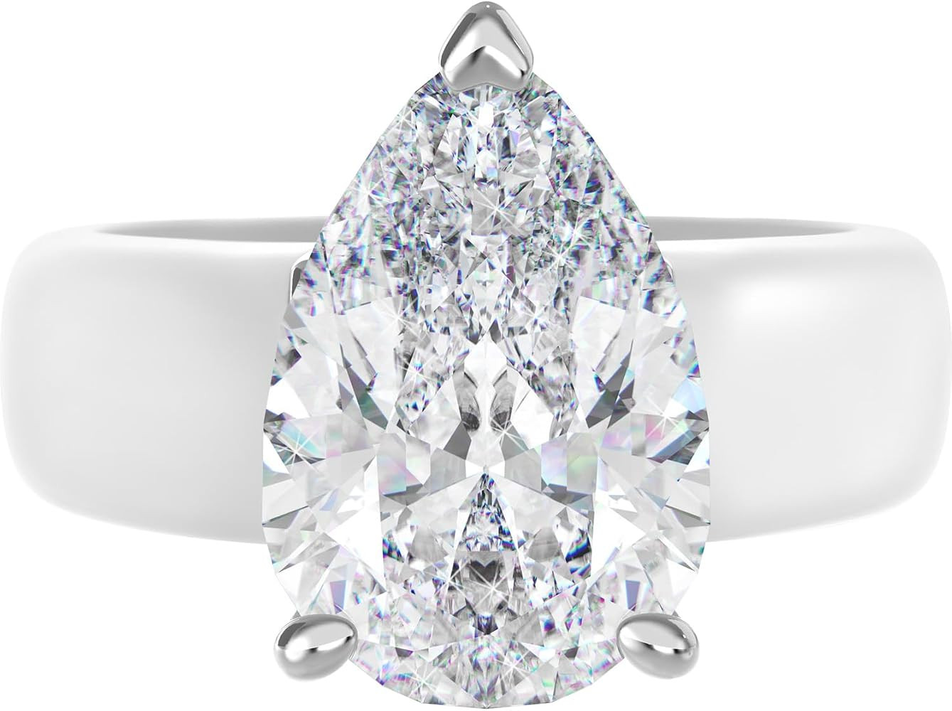 Rinfit Silicone Ring with Stone, Pear Cut CZ | Amazon (US)
