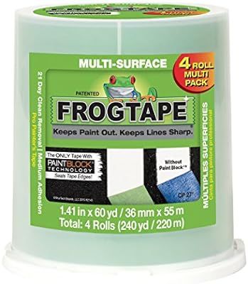 FROGTAPE 240660 Multi-Surface Painter's Tape with PAINTBLOCK, Medium Adhesion, 1.41 Inches x 60 Y... | Amazon (US)