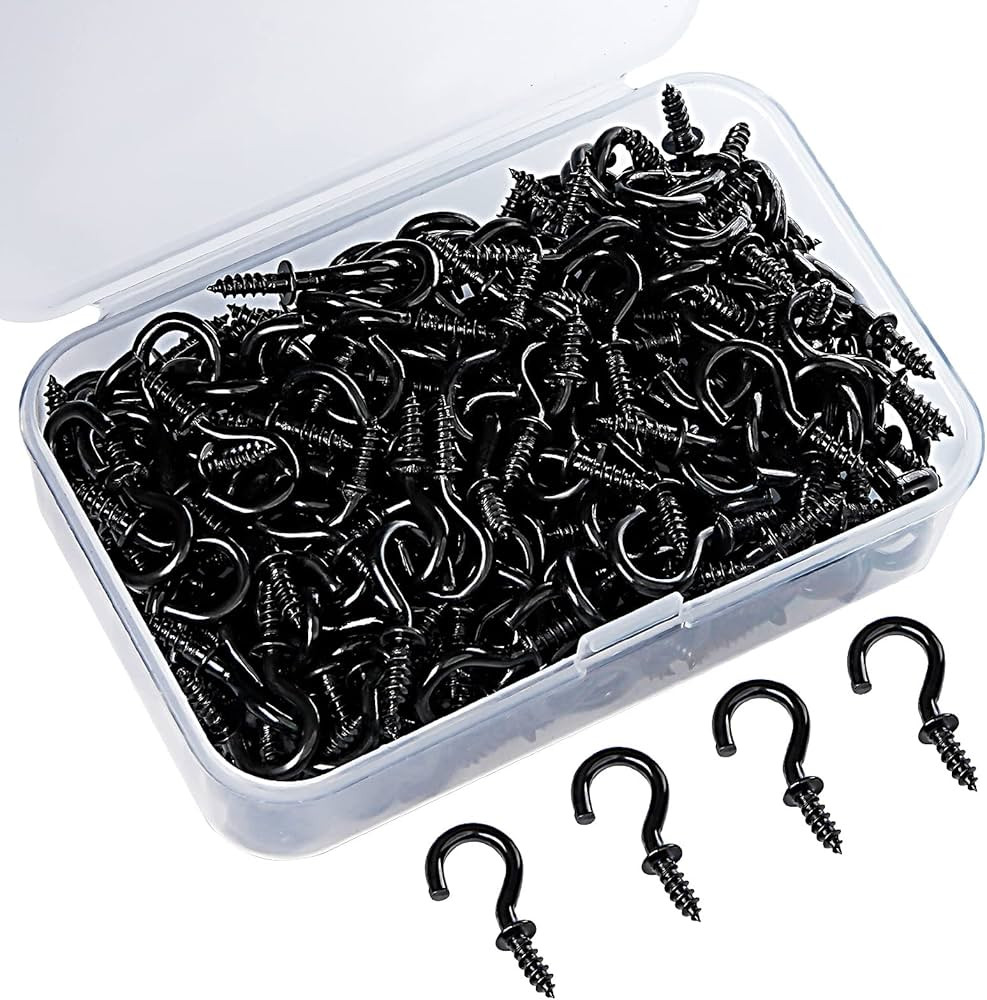 MTJSWXSY 245 Pieces Metal Ceiling Hooks, 1/2 Inch Ceiling Hooks, Mini Screw-in Hooks, Light Hangi... | Amazon (US)