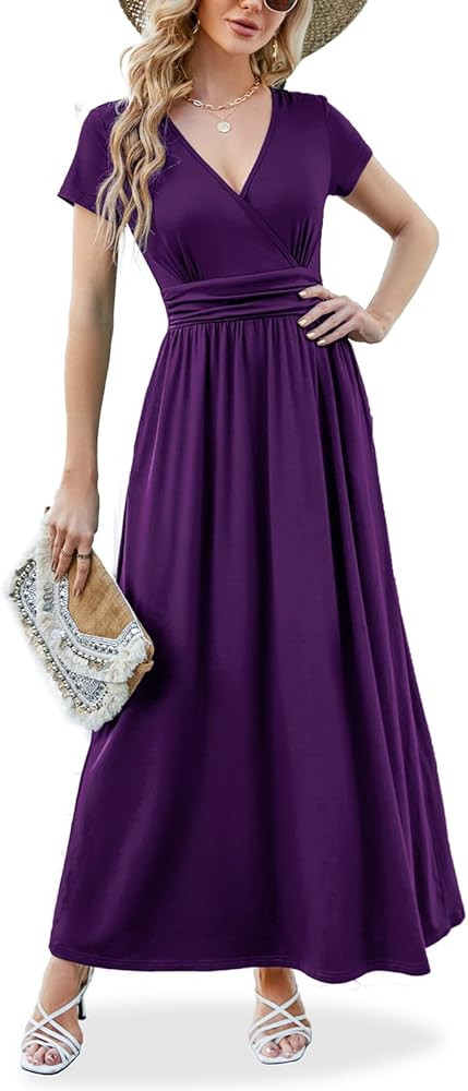 ANRILITA Summer Short Sleelve Dress for Women Casual Petite Tunic Dress Crew Neck T Shirt Dresses... | Amazon (CA)