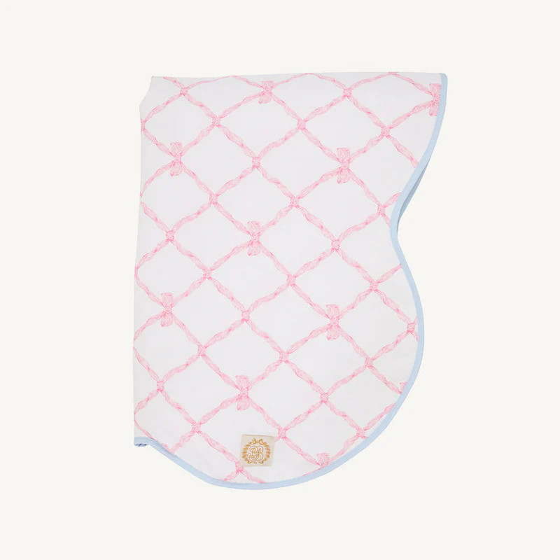 Tummy Time Throw - Belle Meade Bow with Buckhead Blue | The Beaufort Bonnet Company