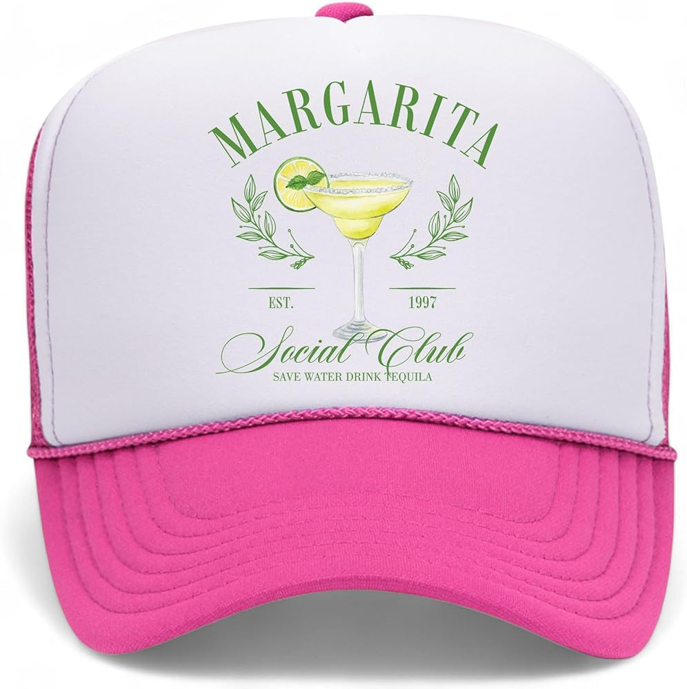 Margarita Social Club Trucker Hat | Margs Tequila Drinking Funny Cute Drinks | Premium Mesh Foam ... | Amazon (US)