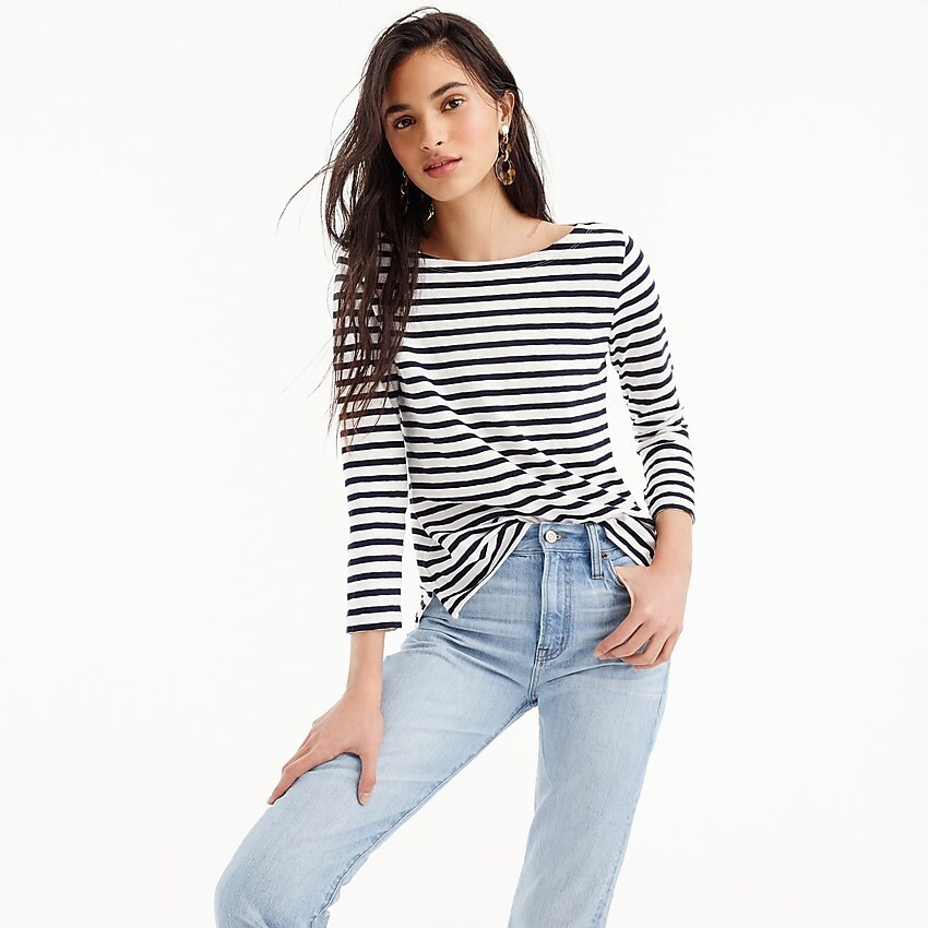 Striped boatneck T-shirt | J. Crew US