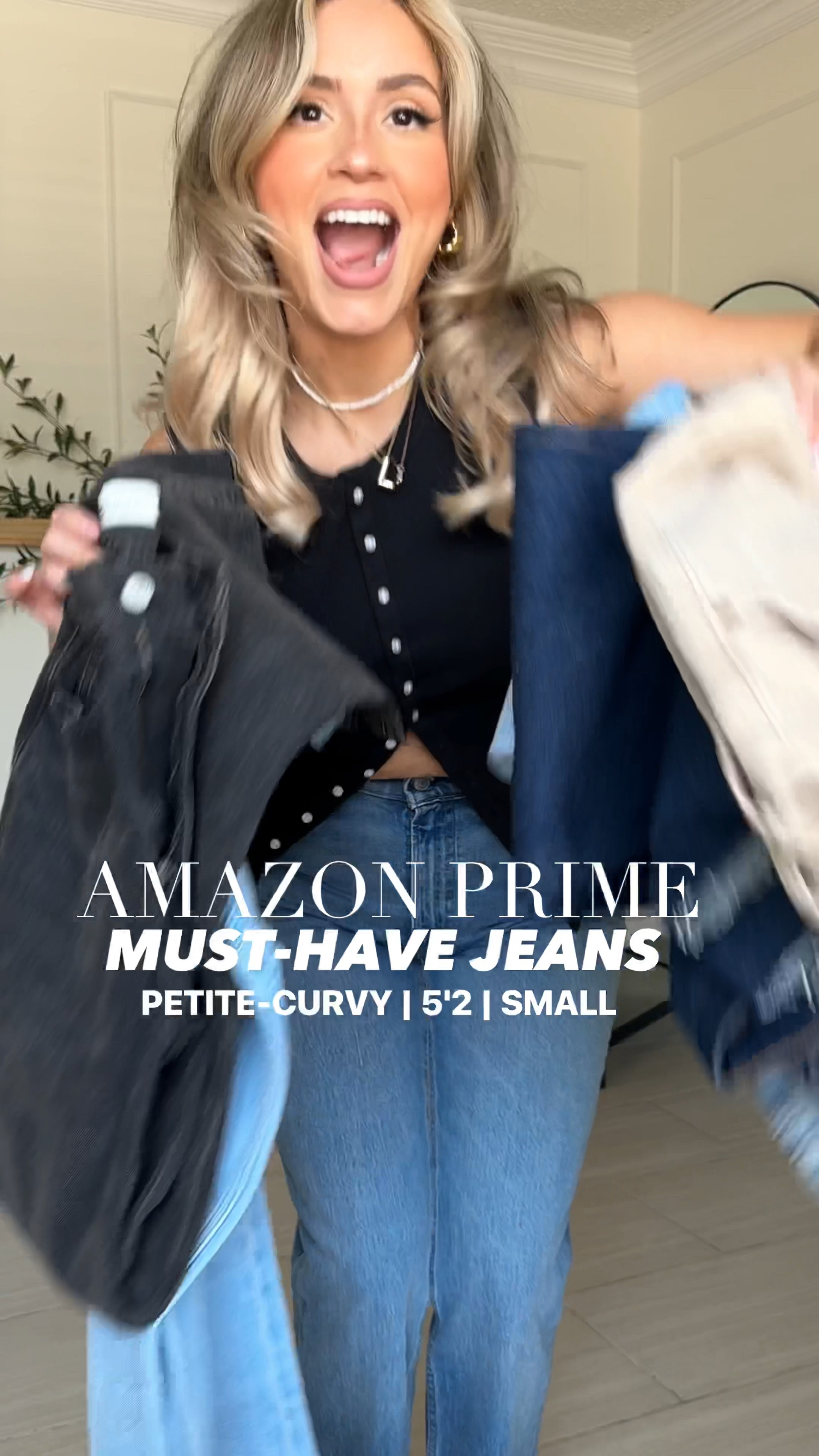 Must-have AMAZON JEANS on DEAL 🙌🏼😉

Sizing below ⬇️ I'm 5'2 for reference

✔️1st jeans: Levi's high-rise Mom jeans size 27 | lots of stretch! They're tapered towards the ankle very comfortable every day jeans. 

✔️2nd jeans: classic 501 Levi's jeans in the size 28 | These are midrise straight leg | I would recommend sizing up from your regular size | these are 100% cotton so they don't have much stretch (they have SOME) but they do get a little soggy with wear & time

✔️3rd jeans: 94 baggy Levi's jeans in the size 29 | if you want an oversized baggy fit, you have to go up to three sizes. Don't be afraid of trying a bigger size; with these jeans in order to find the right fit for you | they are a naturally oversized street style baggy fit! | I promise that once you find a good size for yourself, you're going to absolutely love these jeans. 

✔️4th jeans: 94 baggy Levi's jeans in the black wash | I'm wearing these in a size 28 so they're a little more snug | again, they're 100% cotton so much stretch

✔️5th jeans: light wash, high waisted barrel jeans in the size 4 | these are actually very high-rise and they are a very thin denim so they're very comfortable for every day wear | they are true to size and I am in love with these! | they have very little stretch so if you're in between sizes, size up. 

✔️6th jeans: same as Gene number five in a size 4 except these are in the medium wash. 

✔️7th jeans: high stretch high-rise, pleated tapered ankle jeans in the size 6 | these jeans, have an amazing amount of stretch | I had to size up and them! If you're in between sizes, definitely size up otherwise your crotch will look weird lol 

✔️ I'm wearing a small in all of the tops + coat

#LTKSaleAlert #LTKxPrimeDay #LTKU