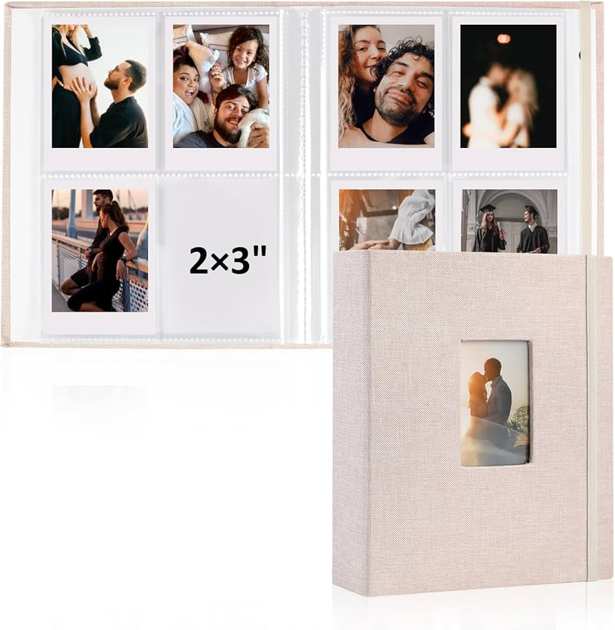 vivinin 2PCS Polaroid Photo Album, 2x3 Inch Pockets Mini Photo Album for 104 Pockets Hold 208 Pic... | Amazon (US)