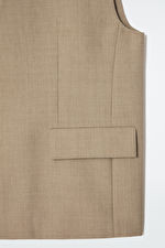 LONGLINE WOOL-BLEND TWILL WAISTCOAT | COS (EU)