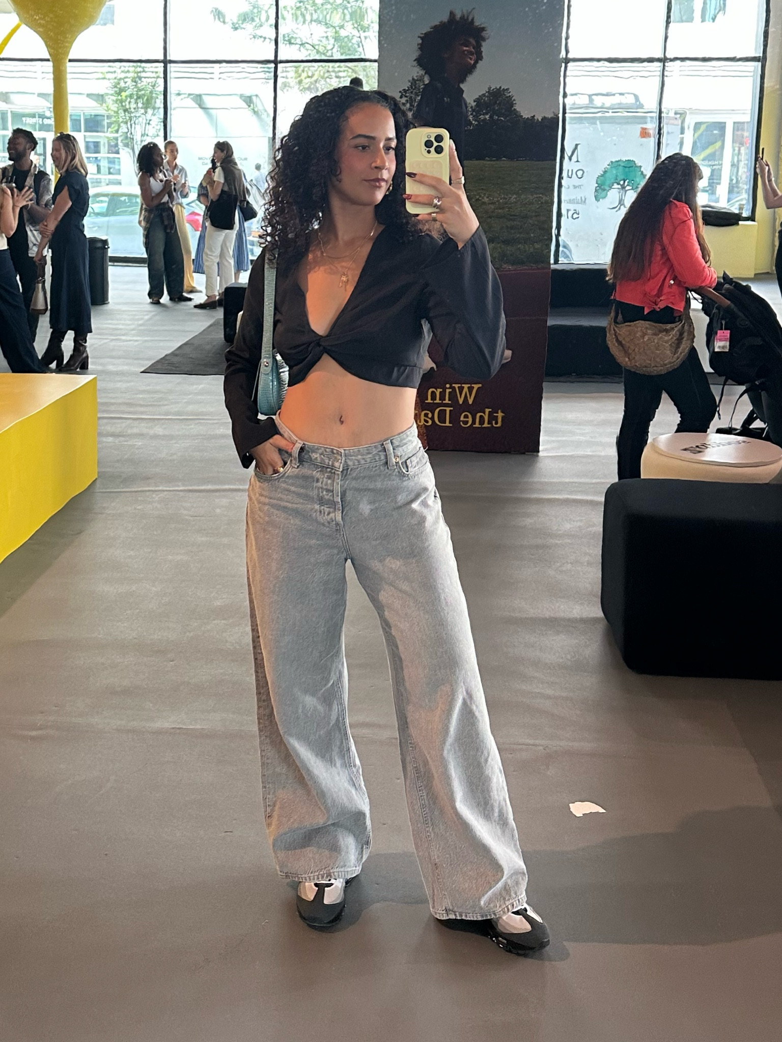 H&M grey low rise jeans