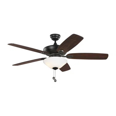 52" 5 - Blade Standard Ceiling Fan with Pull Chain and Light Kit Included | Wayfair North America