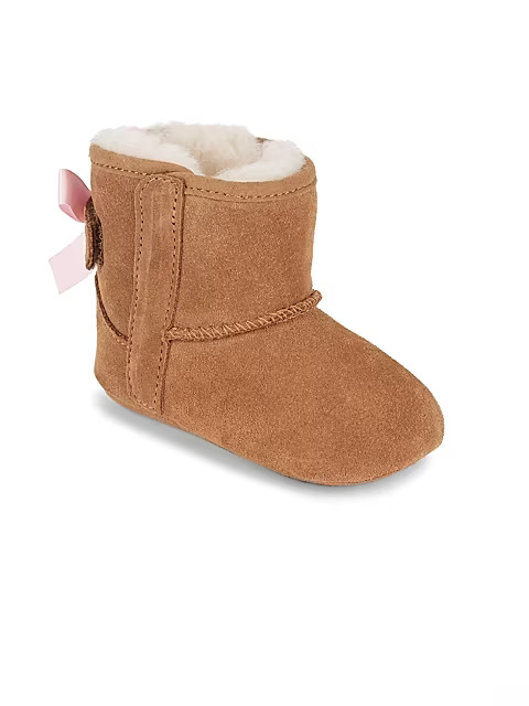 Baby Girl's Jesse Bow II Suede Booties | Saks Fifth Avenue
