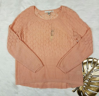 LC Lauren Conrad Womens Rose Cloud Crewneck Knit Sweater Size L NEW | eBay US