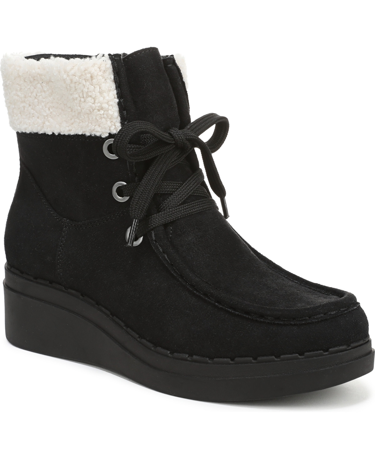 LifeStride Women's Devon Wedge Zip Short Boots - Black Microfiber | Macy's