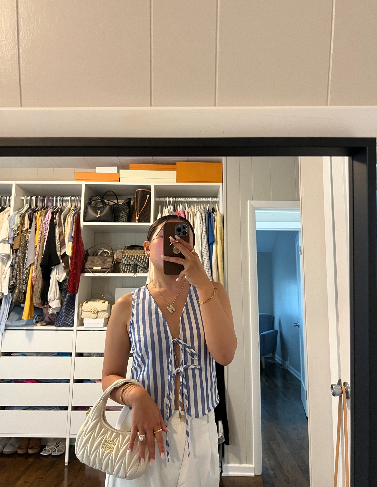 Wearing size XS for top and Petite 4 for pants!🤍 

#LTKSeasonal #LTKFindsUnder50 #LTKItBag