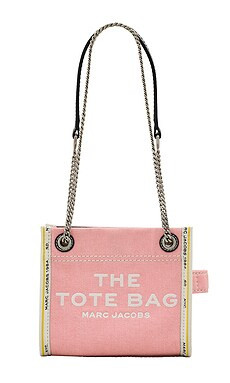 Marc Jacobs The Denim Chain Crossbody Tote Bag in Ribbon Pink from Revolve.com | Revolve Clothing (Global)