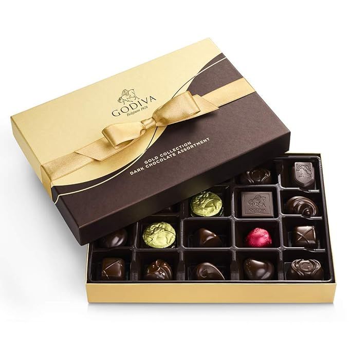 GODIVA Chocolatier Dark Chocolate Gift Box, 22-Ct. | Amazon (US)