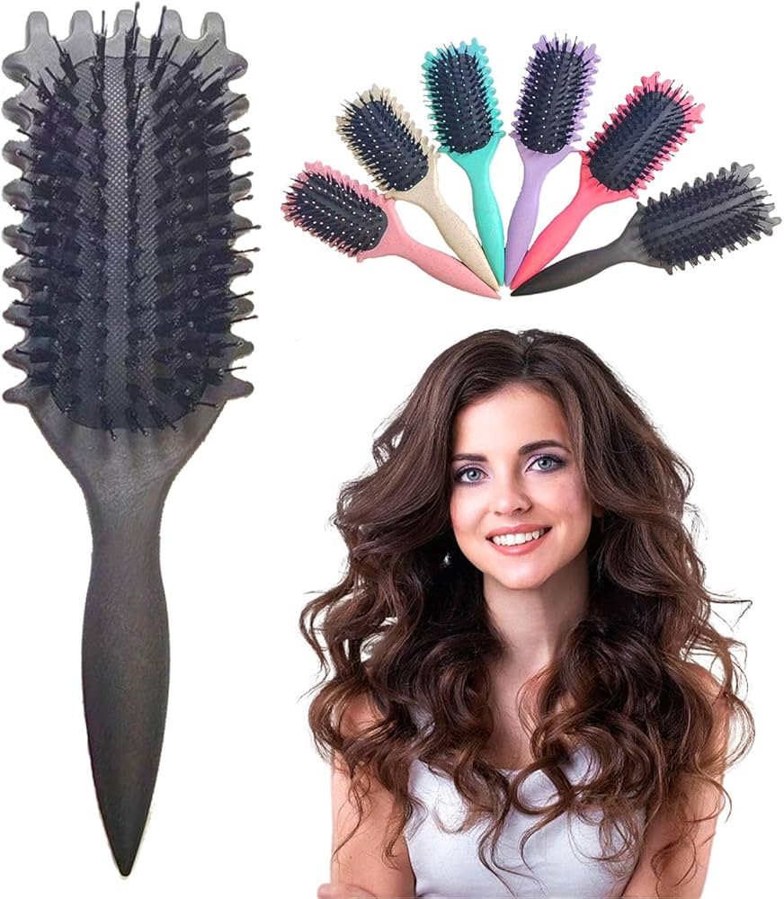 Curl Defining Brush New Curl Brush Premium Boar Bristle Curl Defining Brush for Perfectly Shaped ... | Amazon (US)