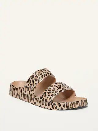 Printed Double-Strap Slide Sandals for Women | Old Navy (US)