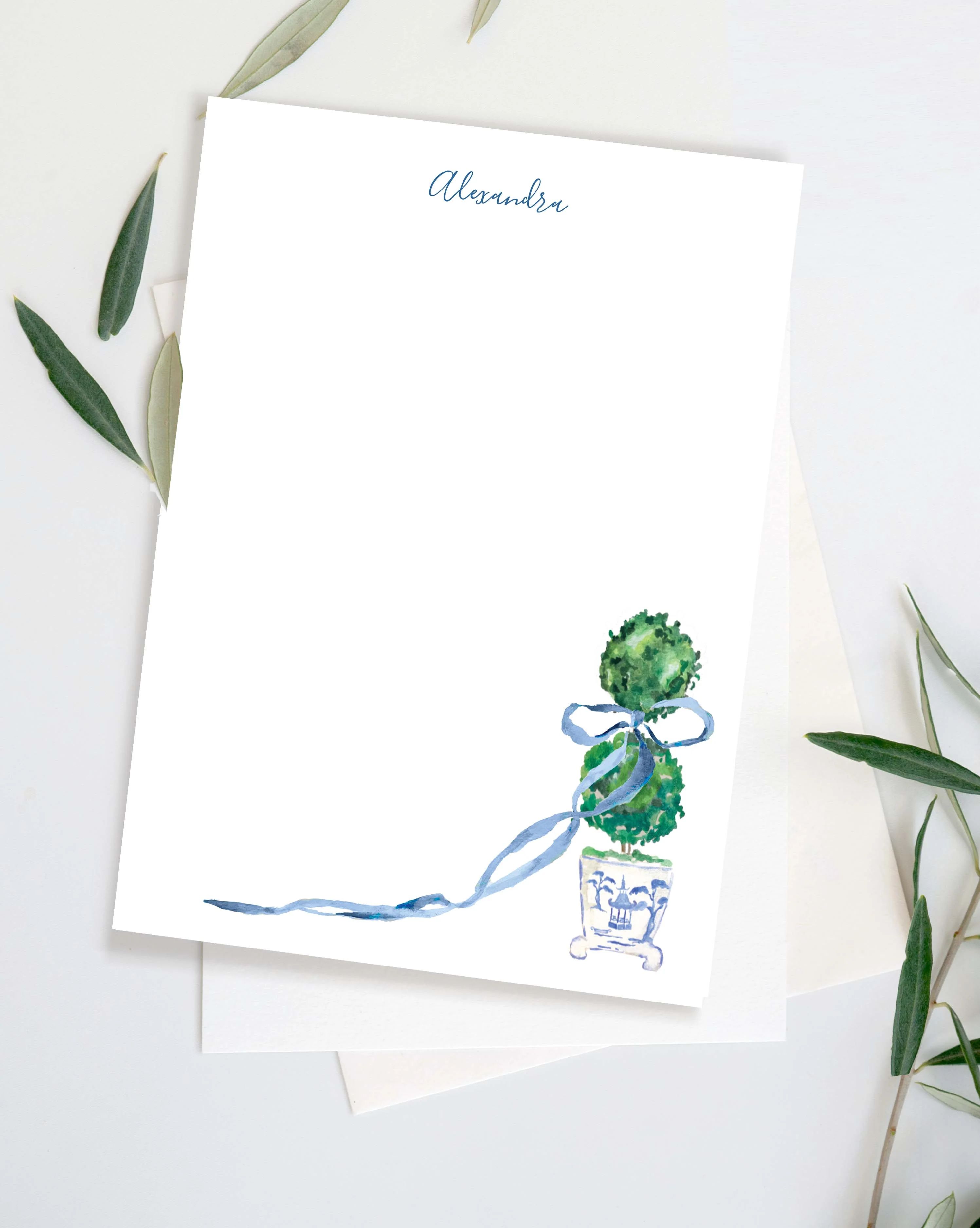 Topiary Personalized Stationery Set | Sweet Pea and Whimsy