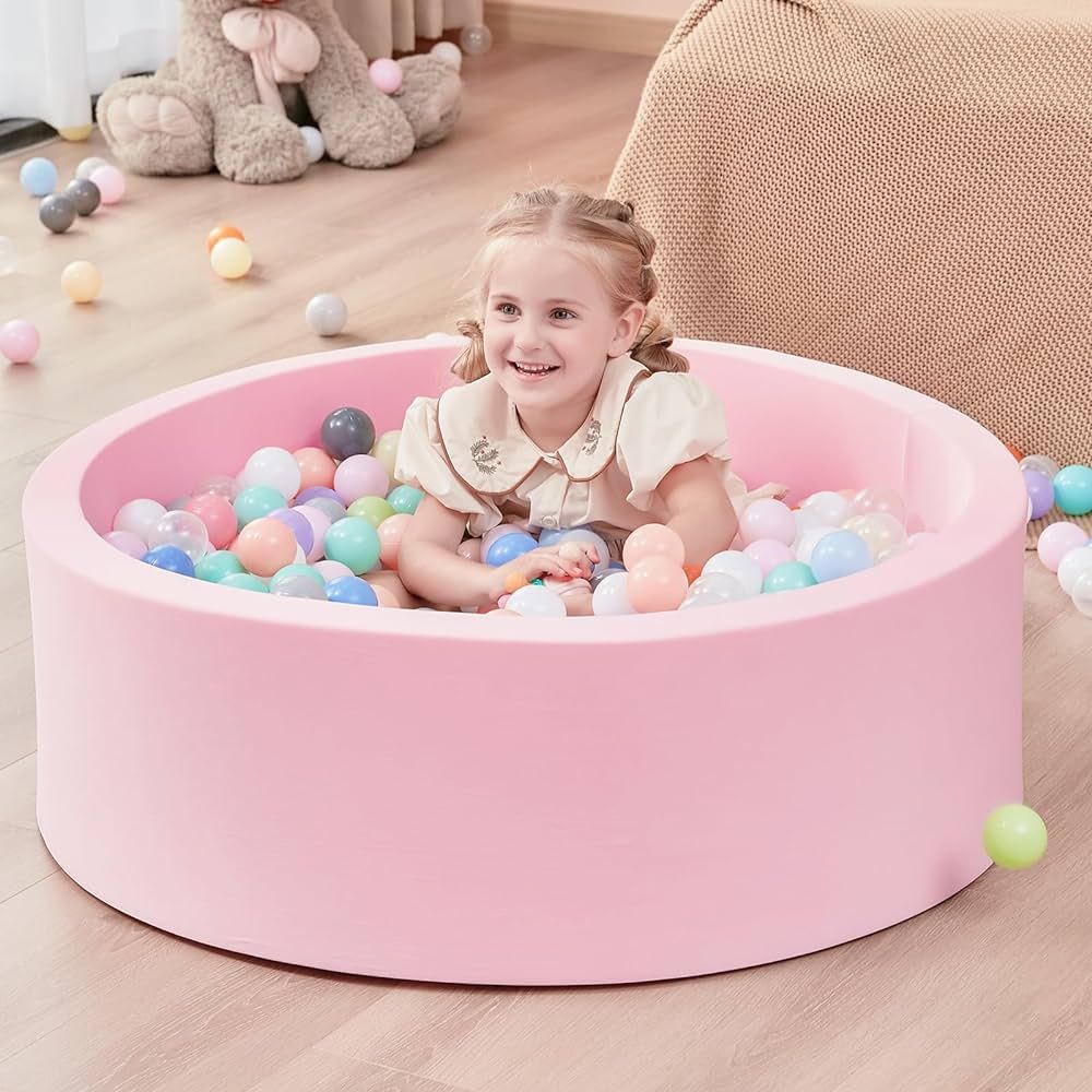 Ball Pit for Toddlers, Foam Ball Pits, Indoor Outdoor Soft Round Ball Playpen, 35.4” x 11.8” ... | Amazon (US)
