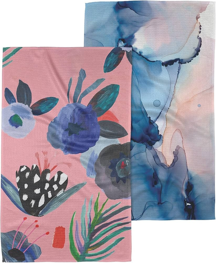 GEOMETRY Kitchen Tea Towel - Quick Dry Microfiber Cloth Dish Towels for Kitchen Drying - Premium ... | Amazon (US)