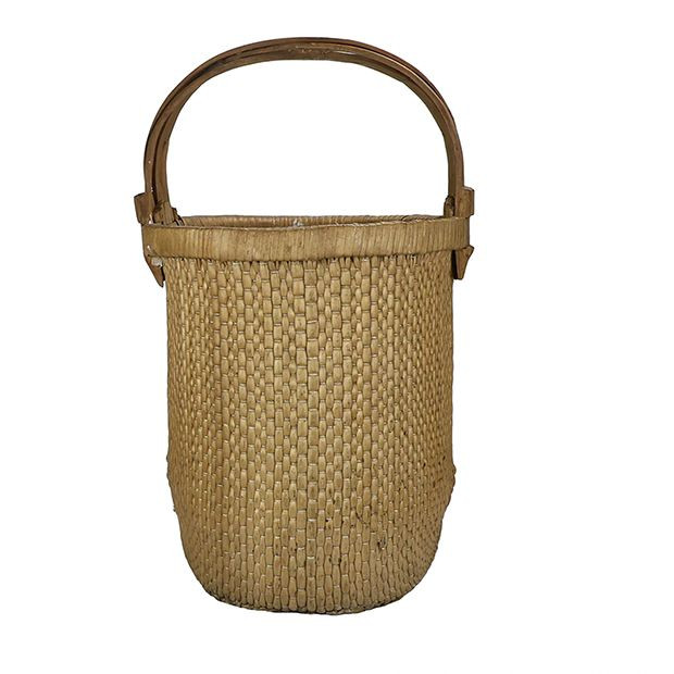 Tall Woven Wicker Basket With Handle | Antique Farm House