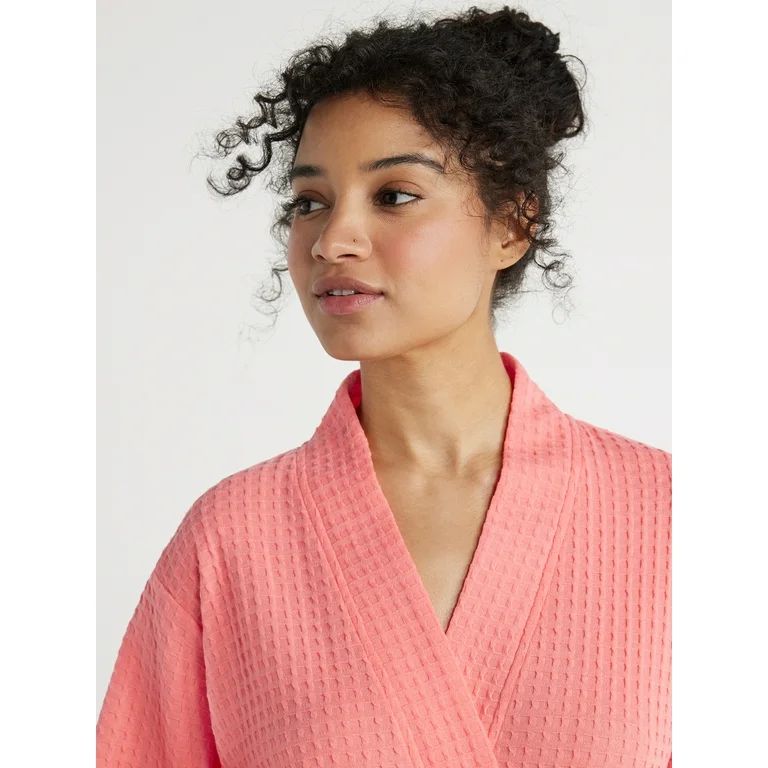 Joyspun Women’s Waffle Kimono Robe, Sizes S to 3X | Walmart (US)