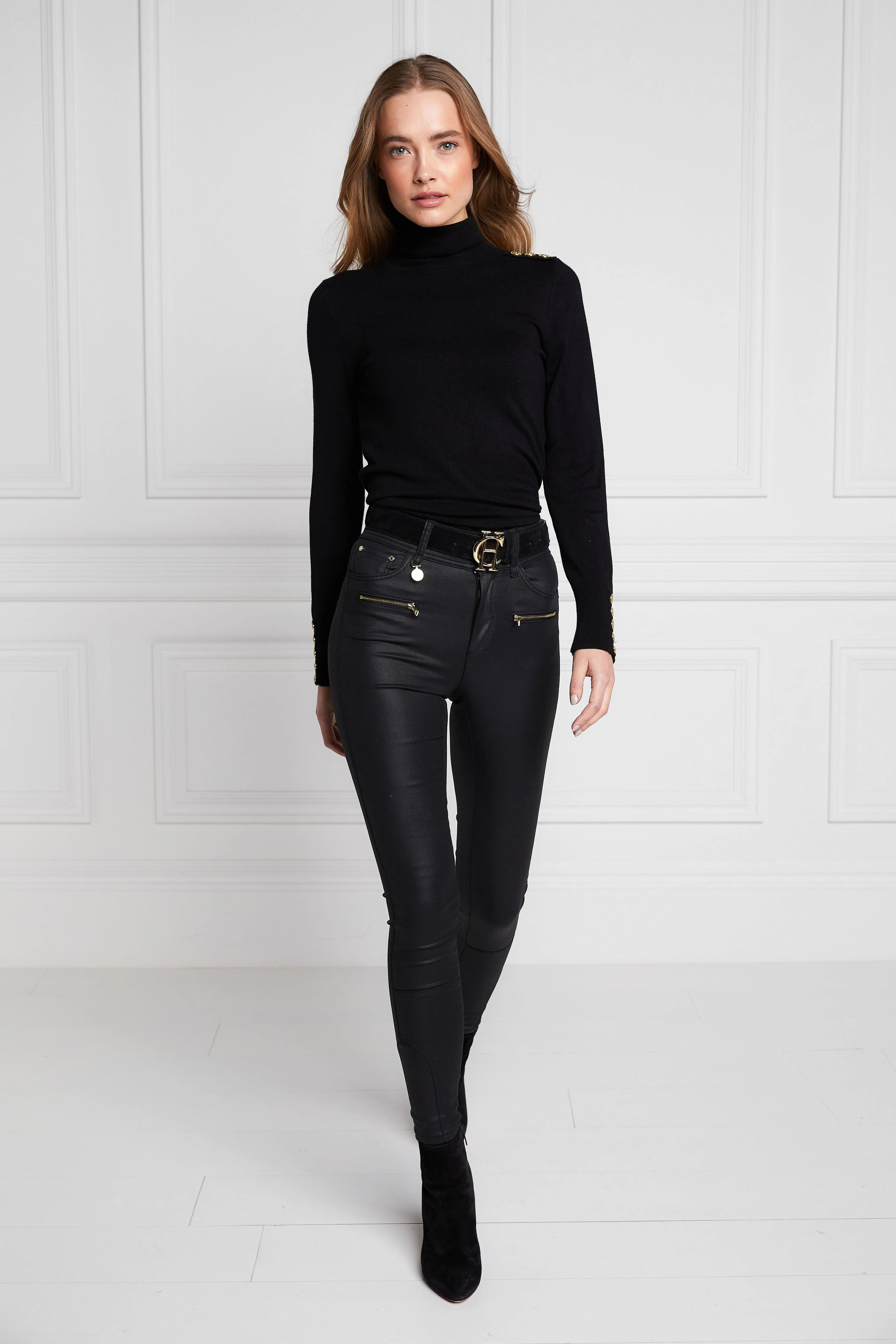 Coated Jodhpur Jean (Black) | Holland Cooper
