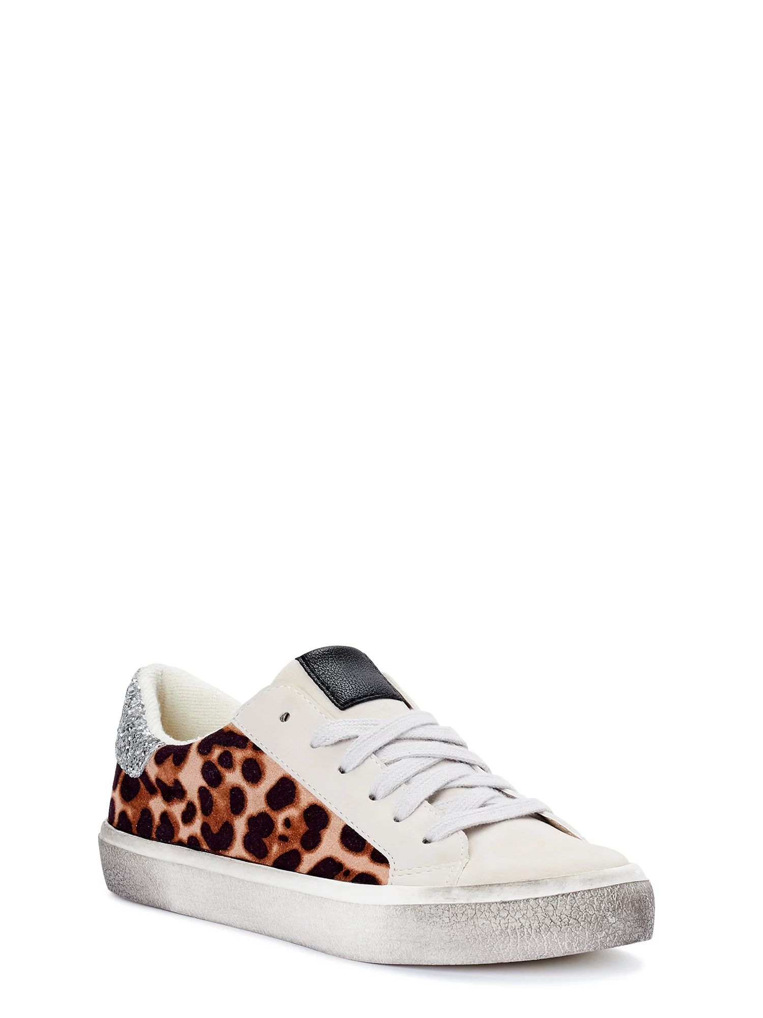 Scoop Women's Distressed Leopard Print Sneaker | Walmart (US)