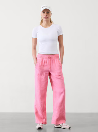 Retreat Linen High Rise Wide Leg Pant | Athleta