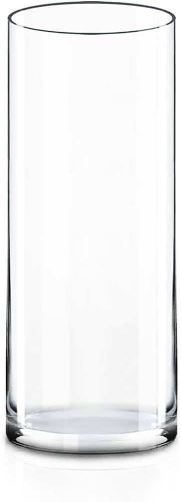 CYS EXCEL Cylinder Clear Glass Vase (H-16" D-6") | Multiple Size Choices Glass Flower Vase Center... | Amazon (US)