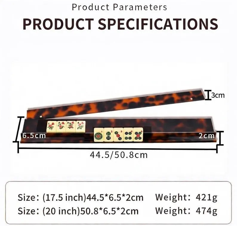 Mahjong Racks and Pushers Set, Injected Acrylic Matte Finish – Tortoise Shell, Emerald, Amber &... | Etsy (US)