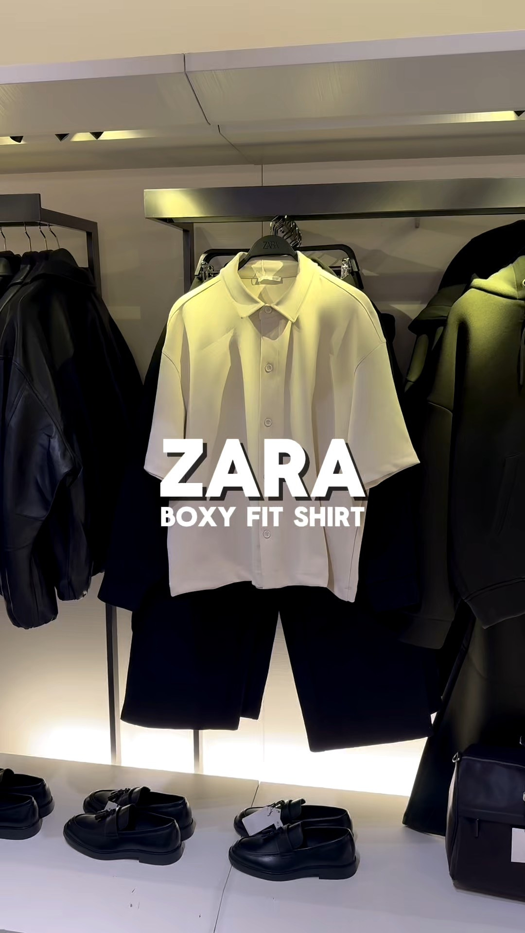 Zara boxy fit button up shirt. I would likely size down in this, but depends how you like it to fit 

#LTKStyleTip #LTKMens