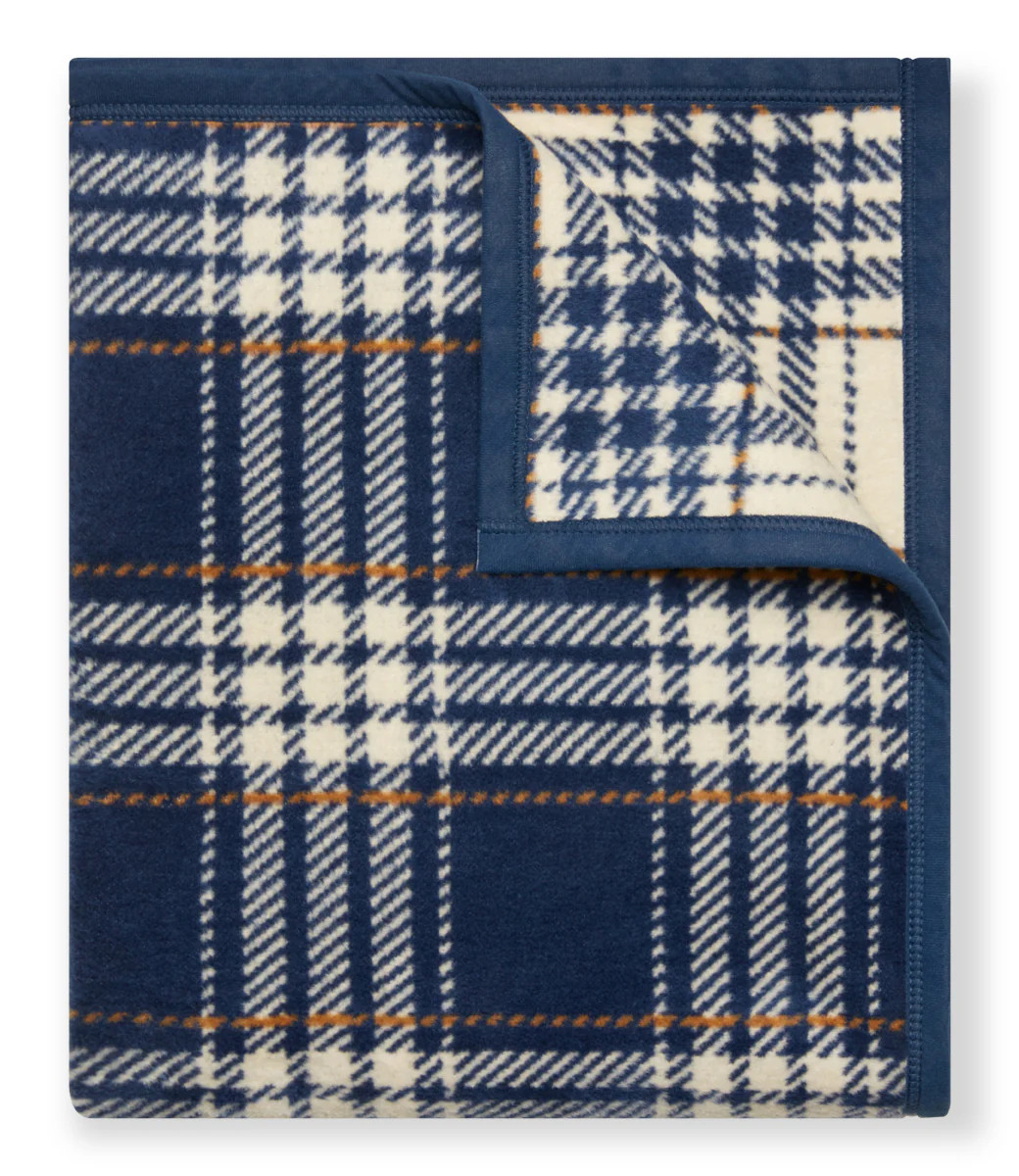 Autumn Plaid Vintage Blue Blanket | ChappyWrap