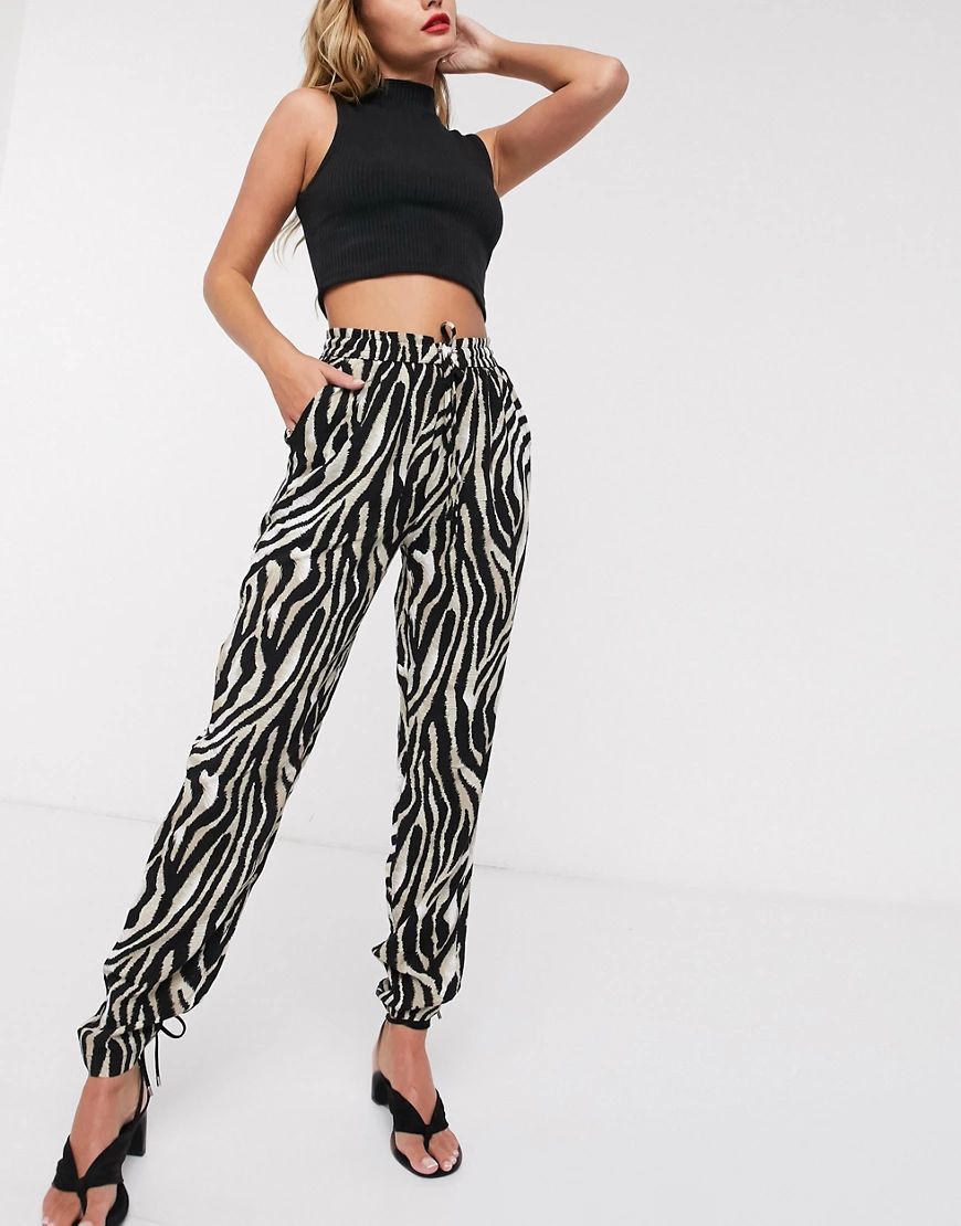 b.Young zebra print pants-Multi | ASOS (Global)