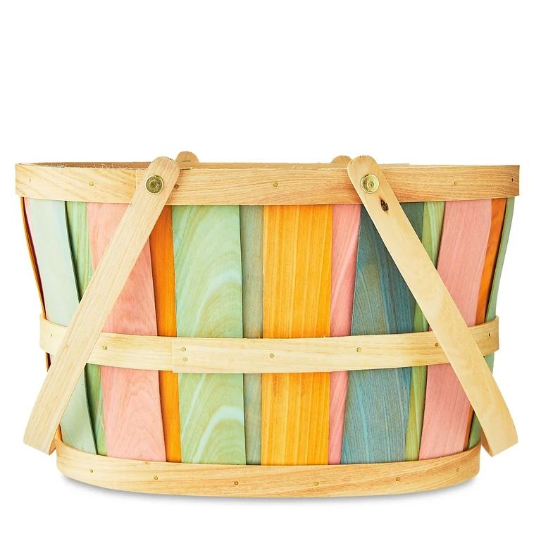 Easter Oval Orchard Terracotta Woodchip Basket, 12.5 in, by Way To Celebrate | Walmart (US)