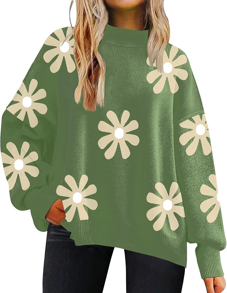 Zeagoo Sweaters for Women 2024 Fashion Trendy Long Sleeve Turtleneck Pullover Lantern Knit Sweate... | Amazon (US)