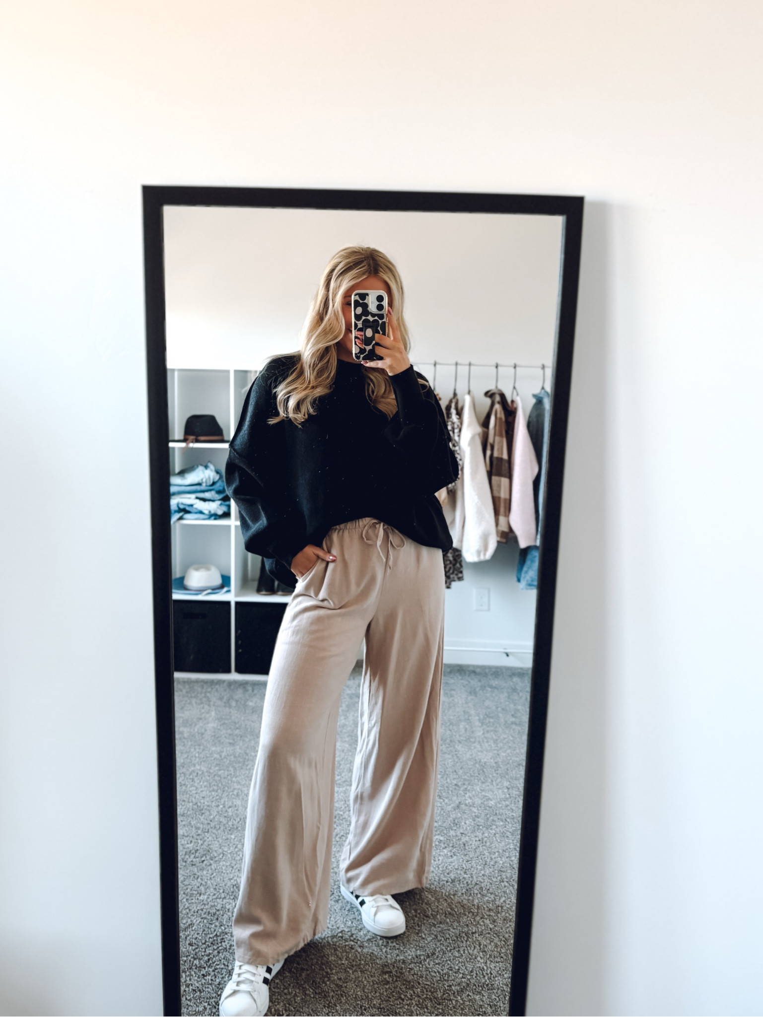 comfy teacher outfit idea! these pants are one of my favs! so comfortable but look nicer! More colors! | 

Pants: wearing my usual size M
Sweater: sized up one to L
Adidas: true to size 

#LTKSeasonal #LTKWorkwear #LTKFindsUnder100