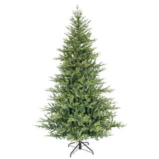 Puleo International 7.5 ft. Pre-Lit Alberta Spruce Artificial Christmas Tree with 1000 Warm White... | The Home Depot