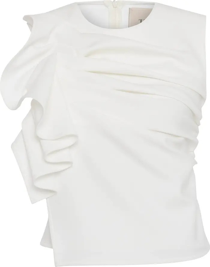 THEO The Label Atlas Bow Scuba Knit Top | Nordstrom | Nordstrom