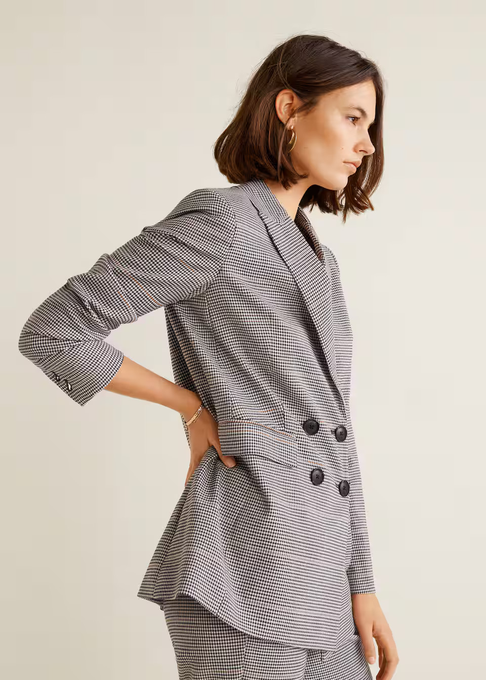 Houndstooth suit blazer - f foBlazers Women | MANGO (US)