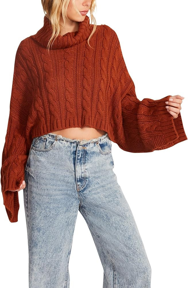 Steve Madden Apparel womens Sloane Sweater, Mocha Bisque, Large US | Amazon (US)