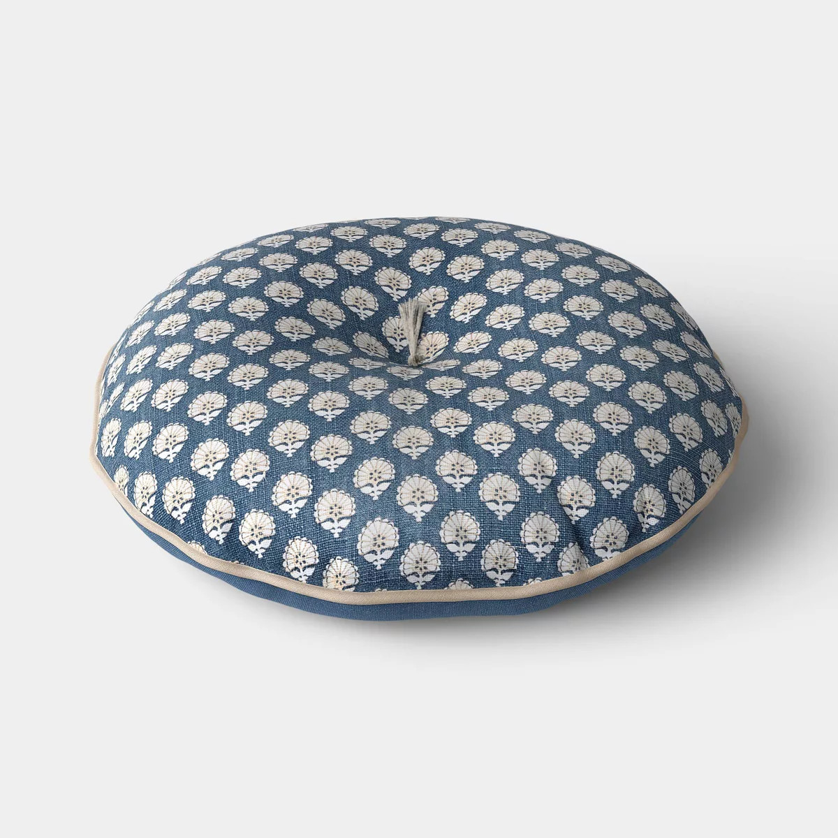 Round Block Print Pillow Blue/Neutral - Threshold™ | Target