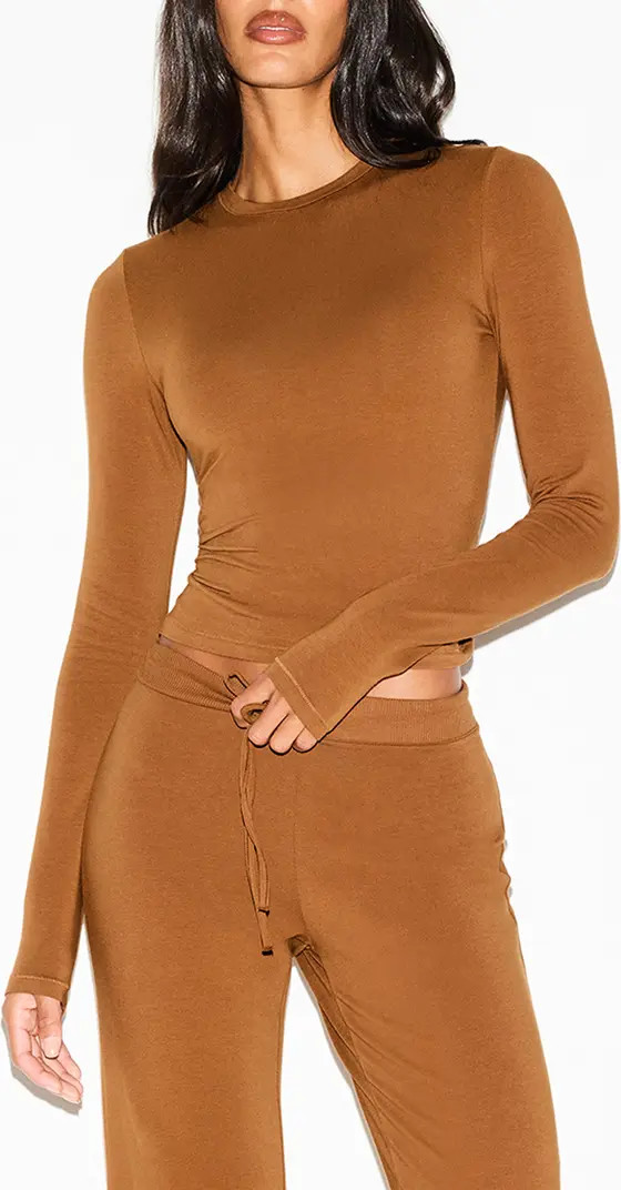 Stretch Cotton Jersey Long Sleeve T-Shirt | Nordstrom