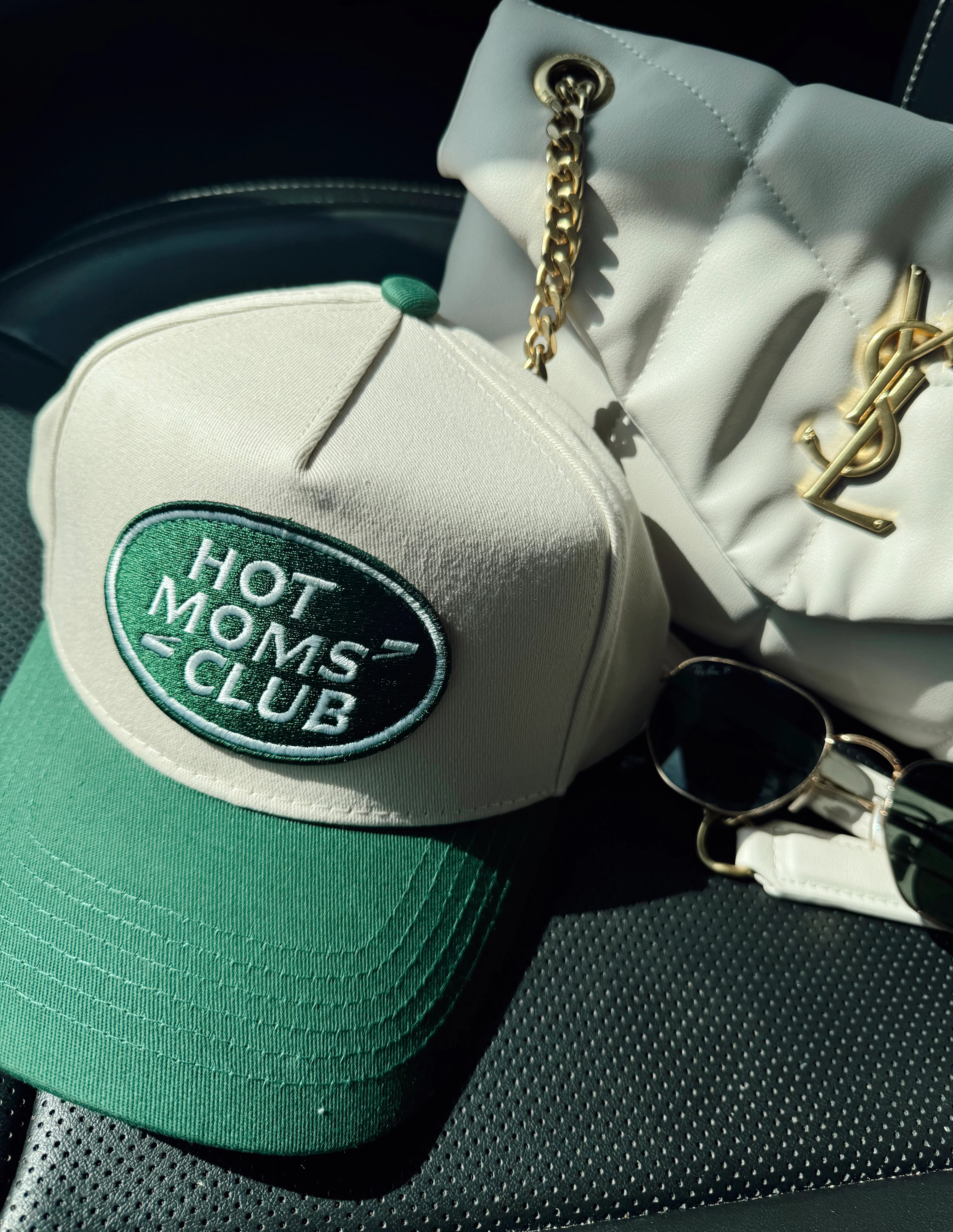 Hot Moms Club - Green Vintage Trucker Hat | KenzKustomz