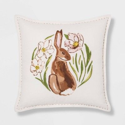 Square Bunny Easter Pillow - Threshold™ | Target